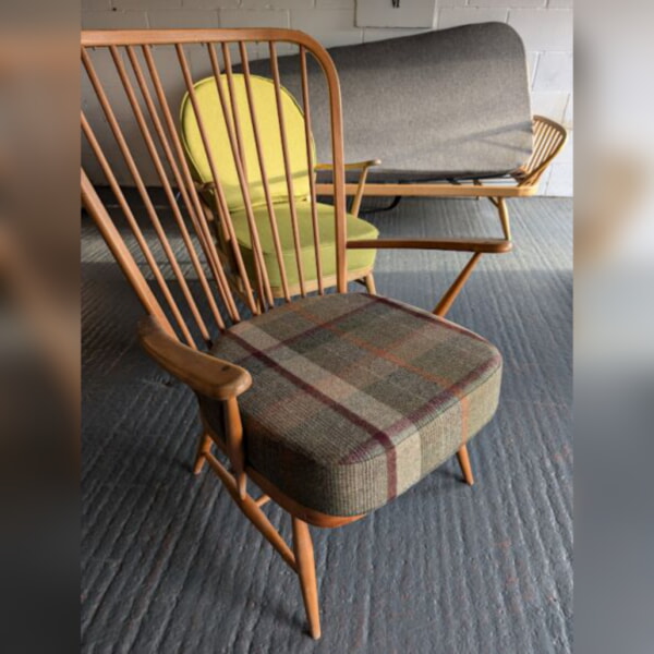This pair of cushions for Ercol 477 out in our first week back.
